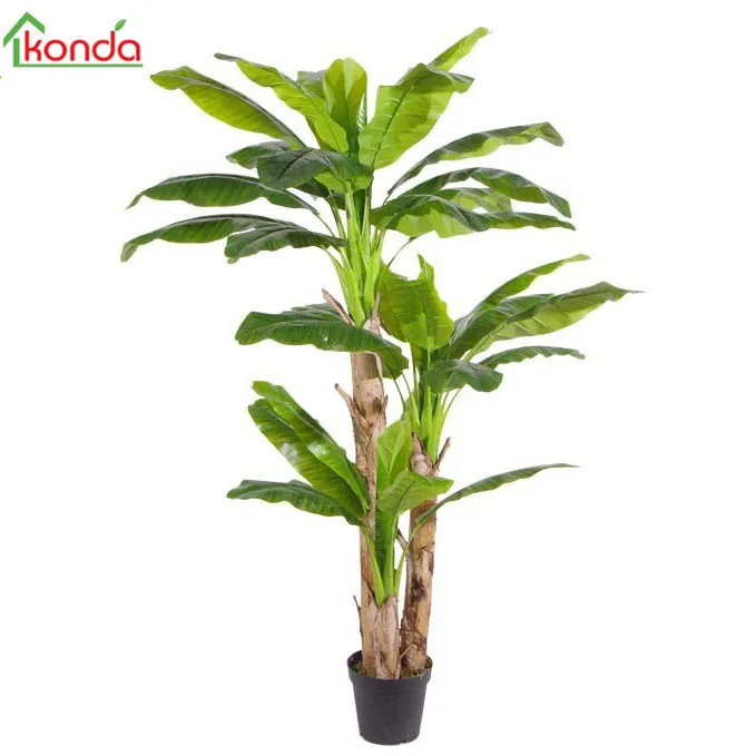 2022 new Home decor Artificial travel banana tree plant bonsai in plastic material and Shrubs Plant Type in pot rubber plant