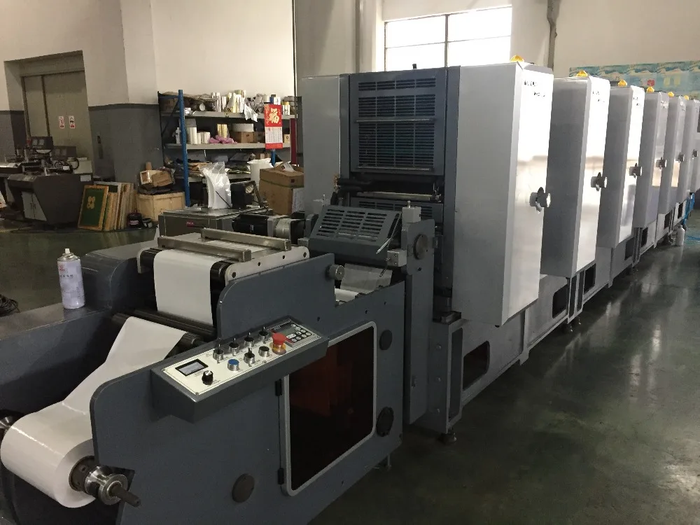 ZX-320 Intermittent label Offset printing machine ensure the material nip steady and accuracy