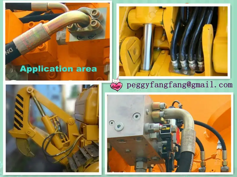 hydraulic block rubber hose, nut and O-ring, connections