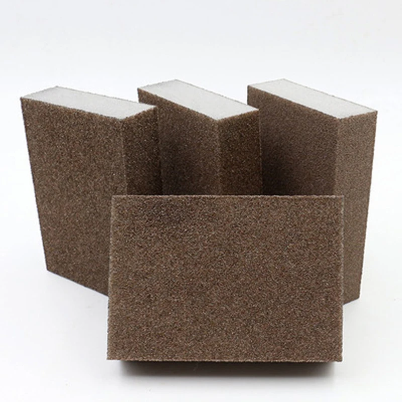 square multifunction aluminum oxide abrasive sand foam sanding sponge block for wood metals