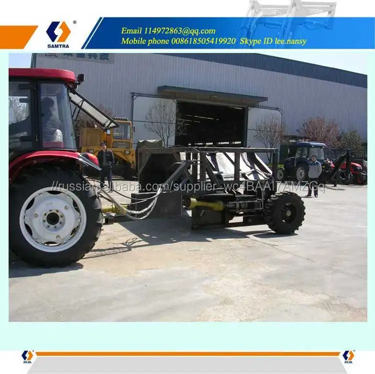 Трактор компост тернер машина работает на трактор