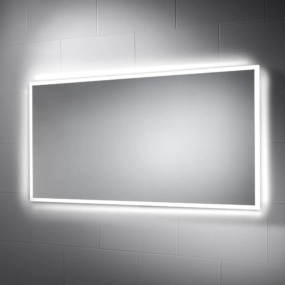 Large Heated Anti Fog Mirror For Bathroom With Clock