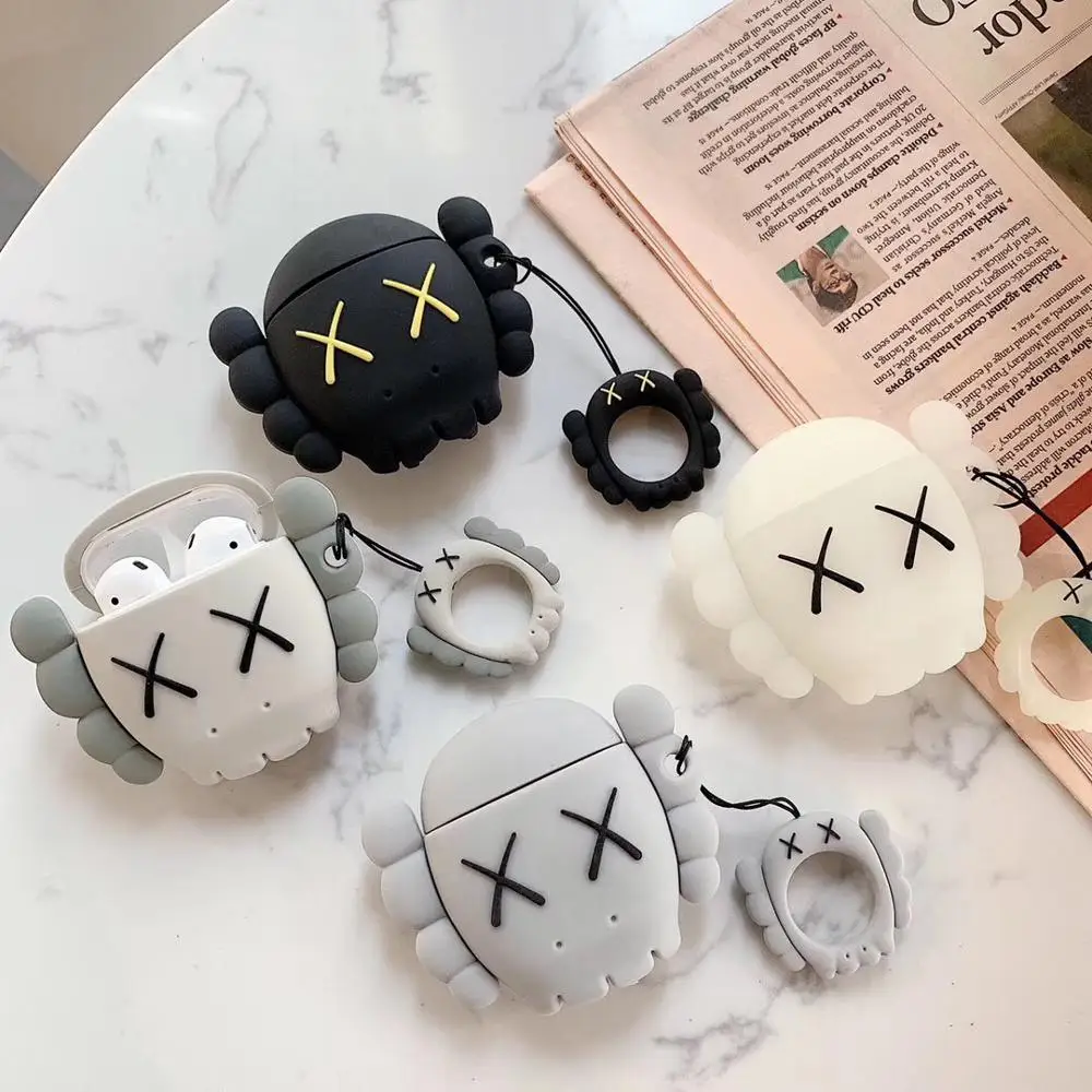 For AirPods Case Cartoon Silicone Cover, for Apple Air pods 2 Cute Earphone Case Earbuds Bag