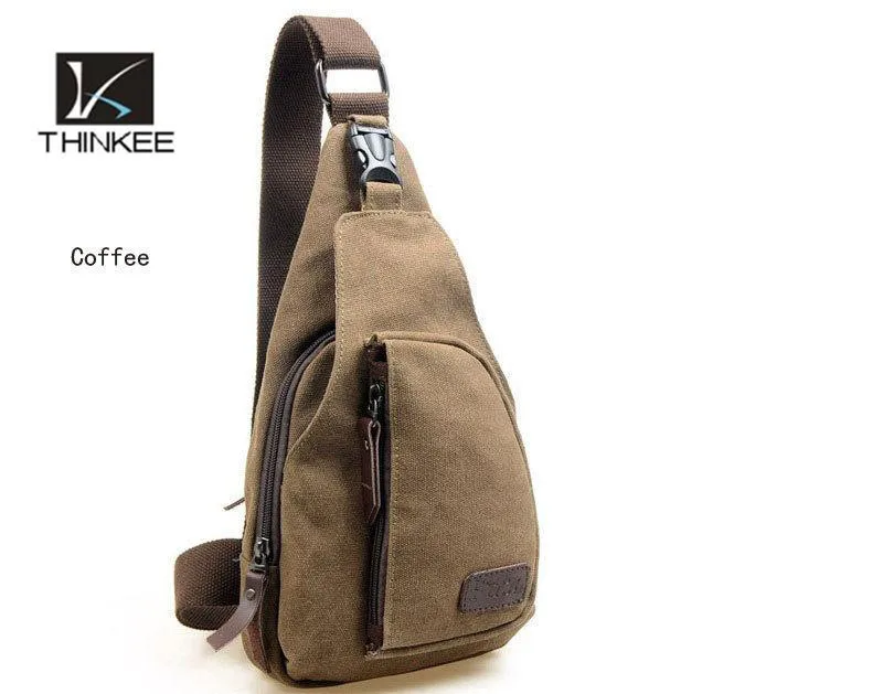 High Quality China Vintage Canvas Mens Chest Bag