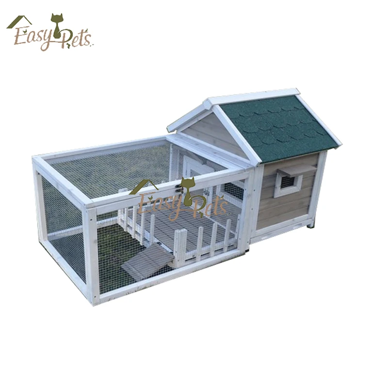 Cheap Design Hot Sale Prefabricated Custom Guinea Pig Ferret Wood Large Pet Cages House Home Run 2 Story Rabbit House Hutch Belt