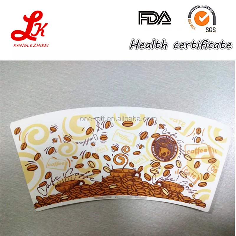 
wholesale best quality PE coated printed paper cup fan for making paper cups price 
