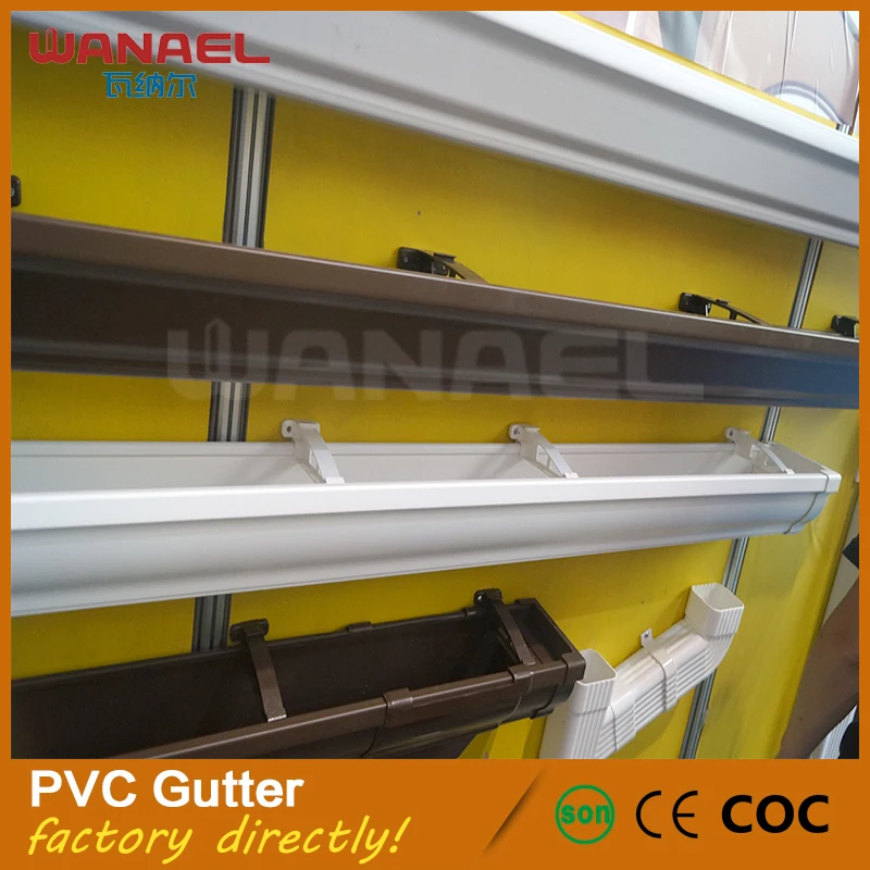 Free Sample New Decoration Material Half Round Type Plastic PVC Rainwater Gutter