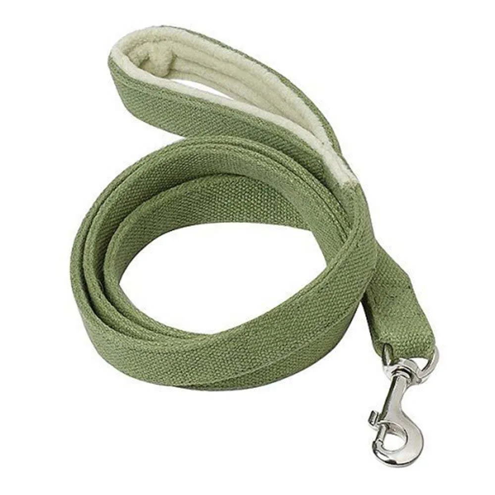 Amazon Top Seller 2019 Hemp Double Dog Collar Leash Training Leash Running With Fleecing Handle