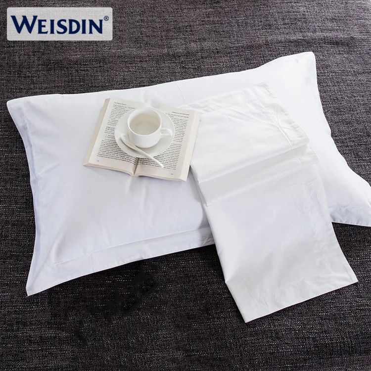 400 нить 100% хлопок сатин ткань подушки Чехол отель белый пользовательские наволочка