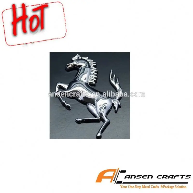 
2015 New designs of custom horse logo for chrome auto emblems 