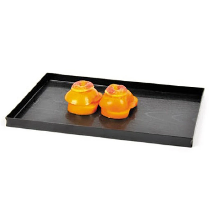 Rectangle reusable black plastic ps disposable plates for different food use