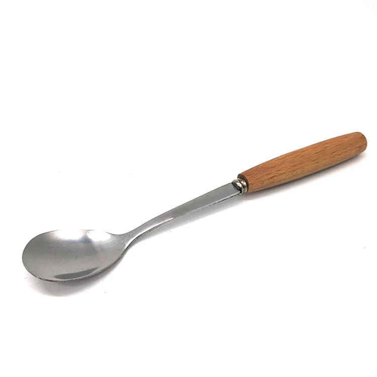 
Cocktail bar tools stainless steel tableware steak knife and fork spoon four-piece wooden handle 