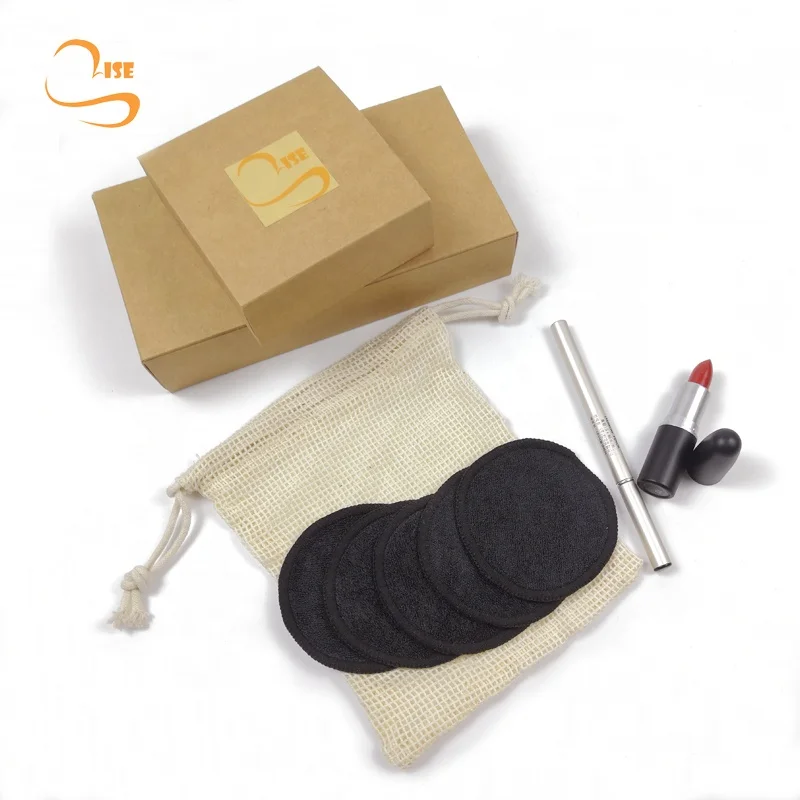 Hot Sale 8CM Good Soft Terry Cosmetic Cleansing Pads Reusable Make Up Pads Bamboo