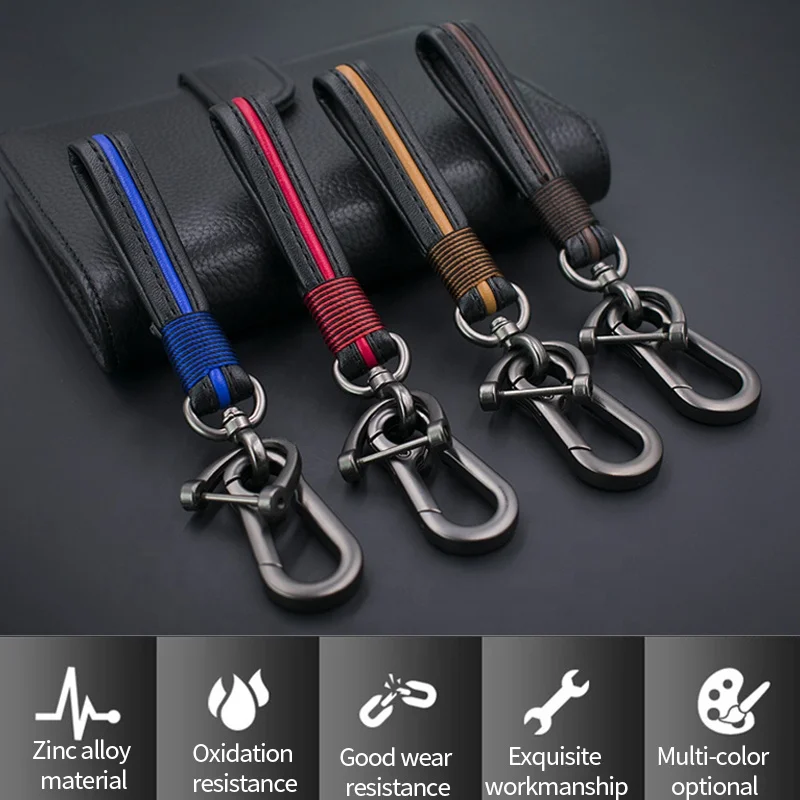 Car Keychain Keyring Covers Leather Universal For BMW E90 F30 F10 Audi A3 A6 C6 Opel Insignia Alfa Romeo Ssangyong Accessories