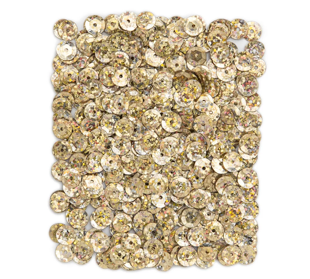 Wholesale Children Use Safety Holographic Sequins 9mm Light Green Sequin Cup Sequin Crafts Iridescent Spangles For DIY Making