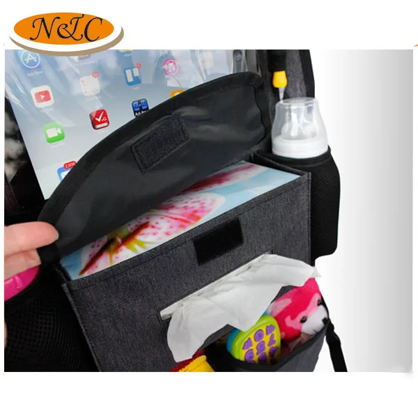 Cheap new design portable tablet i pad holder backseat car organizer for kids