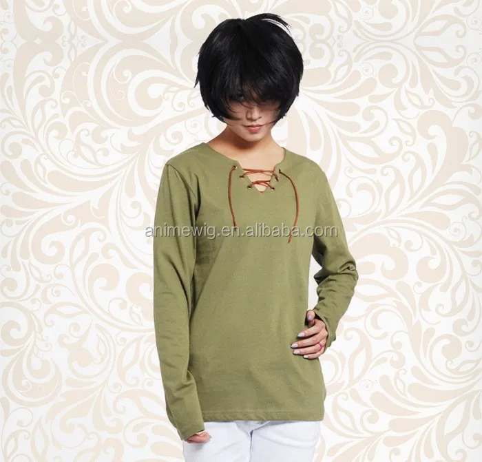 Костюм из аниме «атака на Титанов», зеленая футболка, костюм для косплея