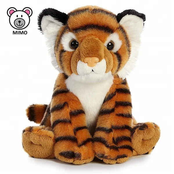 Top Selling Cartoon Cute Baby Plush Tiger Toy For Sale Wholesale Custom LOGO Lifelike Stuffed Animal Soft Small Plush Toy Tiger