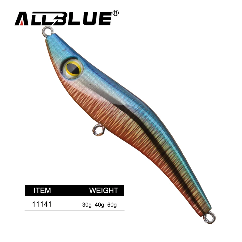 ALLBLUE 30g 40g 60g Luminous Squid Jig Shrimp Lure Squid Light Jigs Lures Artificial Fishing Tackle