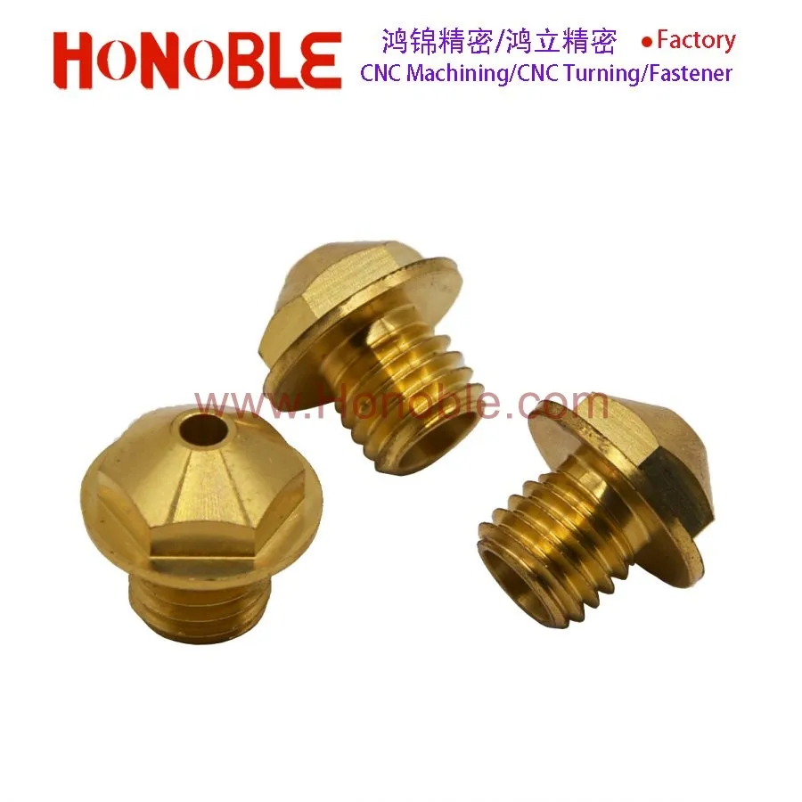 
knurled copper flat head M4 thumb screw 