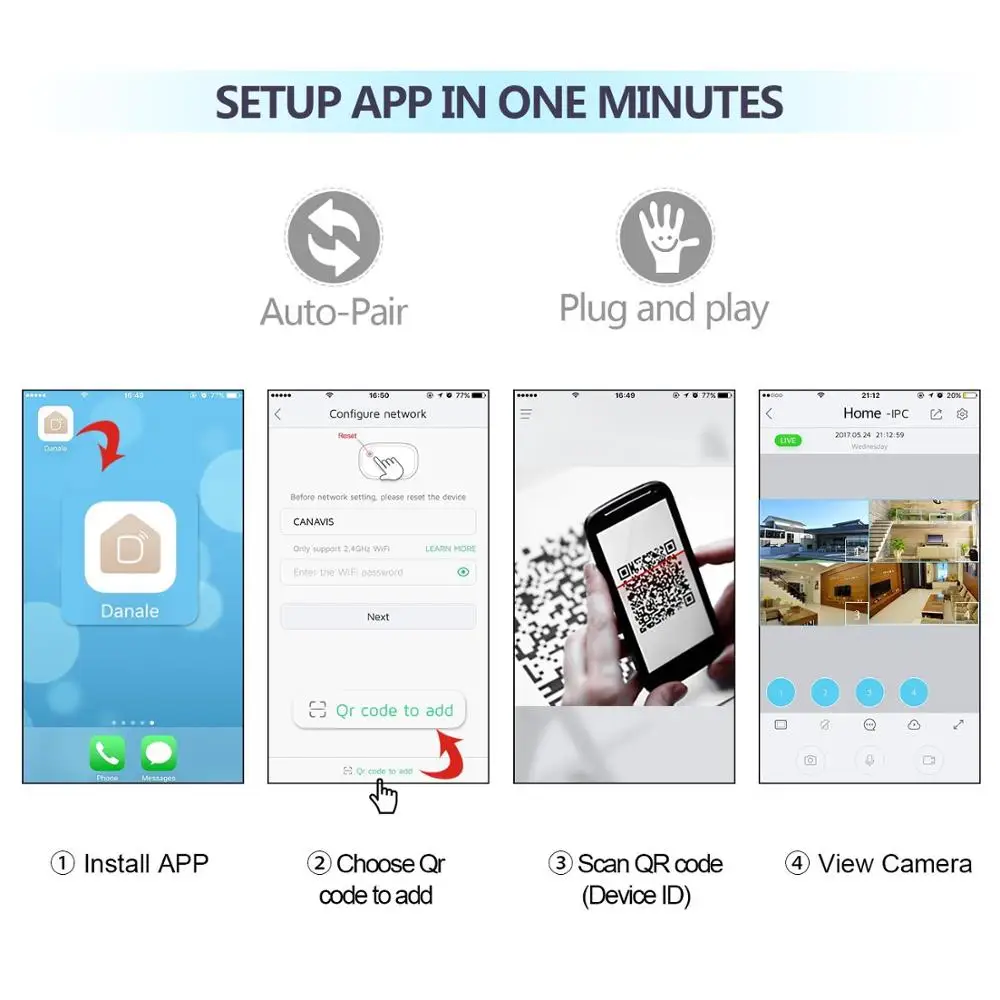  4ch Беспроводной nvr комплект 1080P FHD 2.0MP для дома и улицы водонепроницаемая ночного видения беспроводная камера видеонаблюдения без HDD
