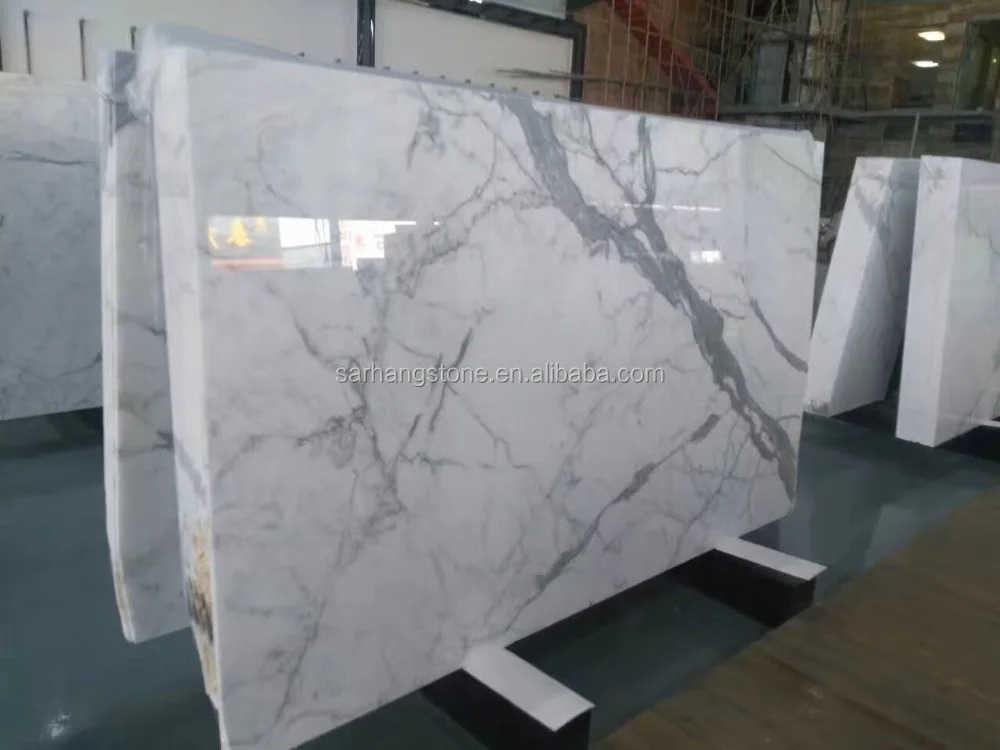 Italy High Grade Polished Statuario Marble Floor Tiles