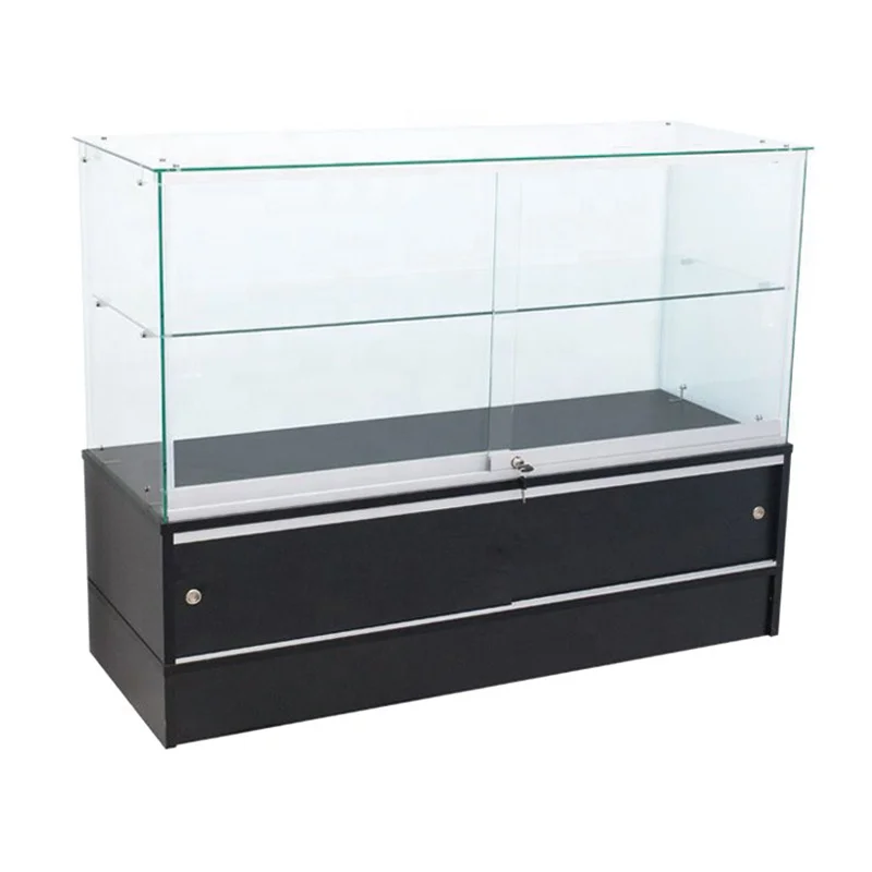 factory direct sell wooden showcase bottom with cabinet for retail stores