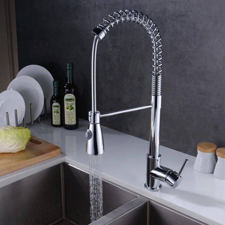 pull out sprayer spring antique kitchen faucet