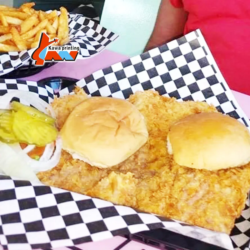 Food Wrapping Paper Packaging,Burger Wrapping Paper,Custom Printed Grease Proof Mg White Sandwich Paper Wrap