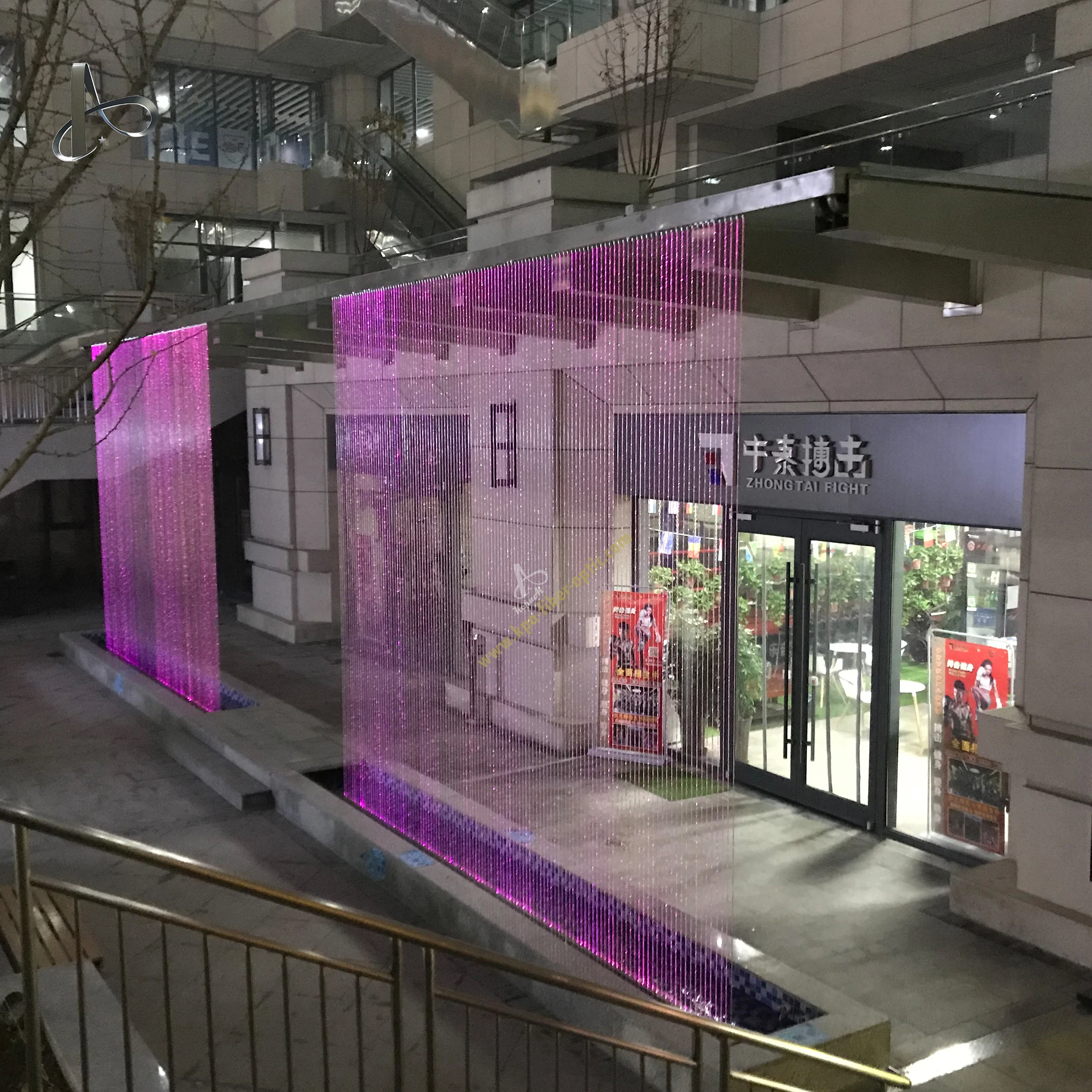 2018 High Brightness Optical Fiber Light Curtain With Waterfall Effect