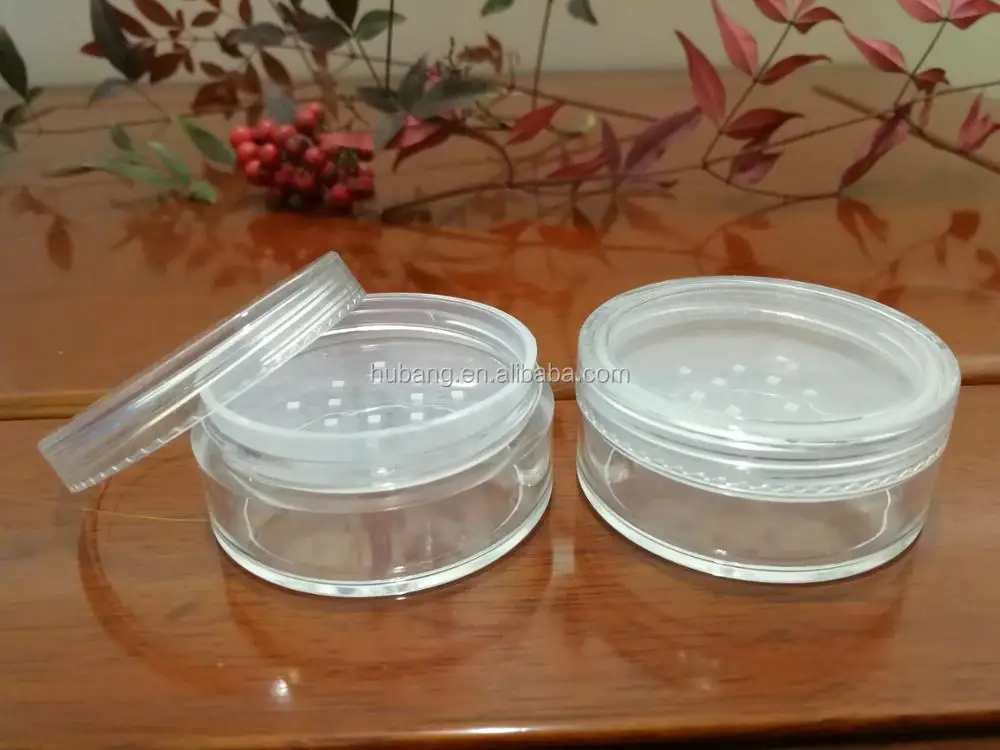 
30ml Empty Plastic Cosmetic Packaging Loose Powder Plastics Jar cosmetic containers with sifter 