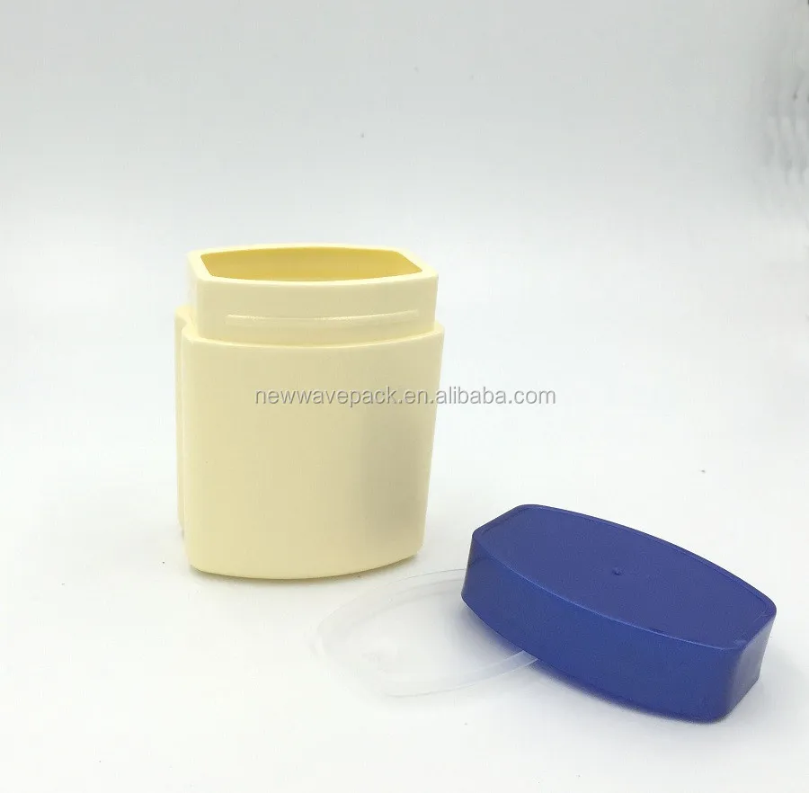 250g HDPE plastic petroleum jelly container , empty square cosmetic jars 130g 100g petroleum jelly bottle