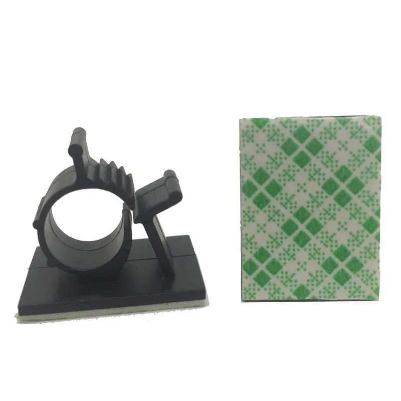 Wiring Accessories 0-10mm size Adjustable Green Sticky Adhesive Glue Cable Clips Car Charging Cable Holder Internet Line Finishing