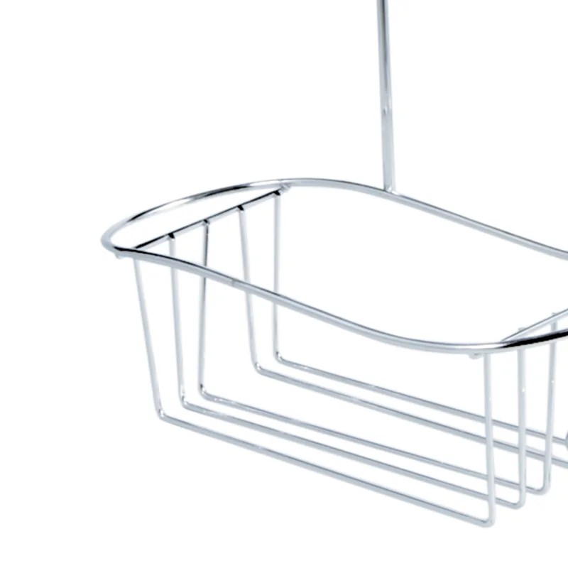 Double Bathroom Iron Wire Shower Caddy Shelf Hanging Shelf Storage Organizer with Hooks Over The Shower Head Bath Caddy Shampoo