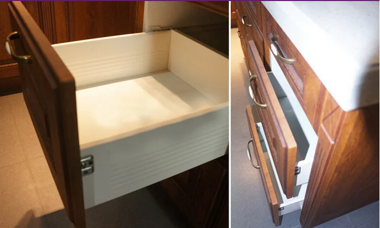 White Painting 86mm 118mm Metal Box Drawer Slide with plug