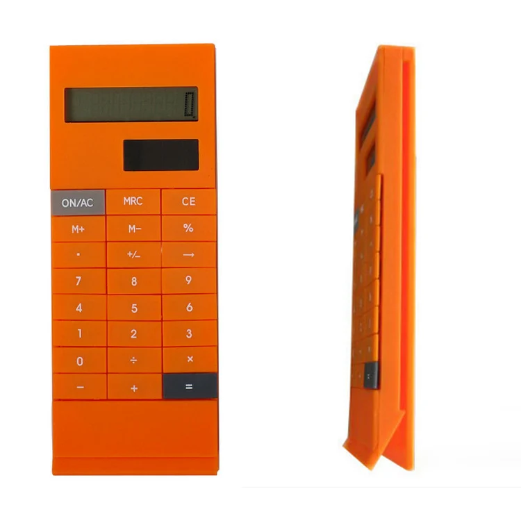 Super thin clip calculator for notebook , solar silicone calculator