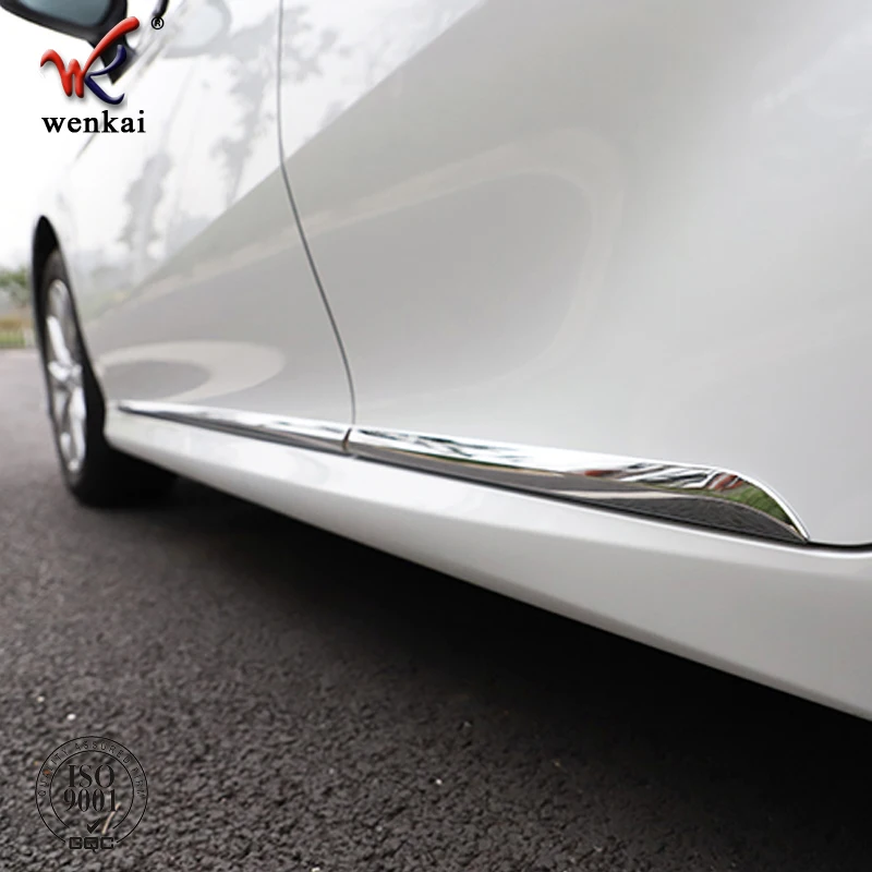 High-quality ABS Chrome Side Door Body Molding Trim Cover Garnish For Toyota Camry XV70 2017 2018