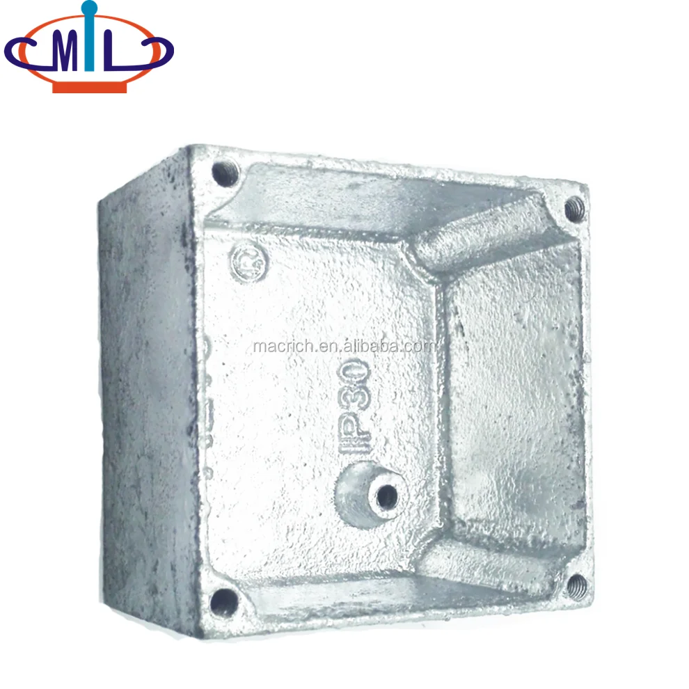 
3x3 Casting Galvanized Cast Iron IP30 Electric Switch Box 