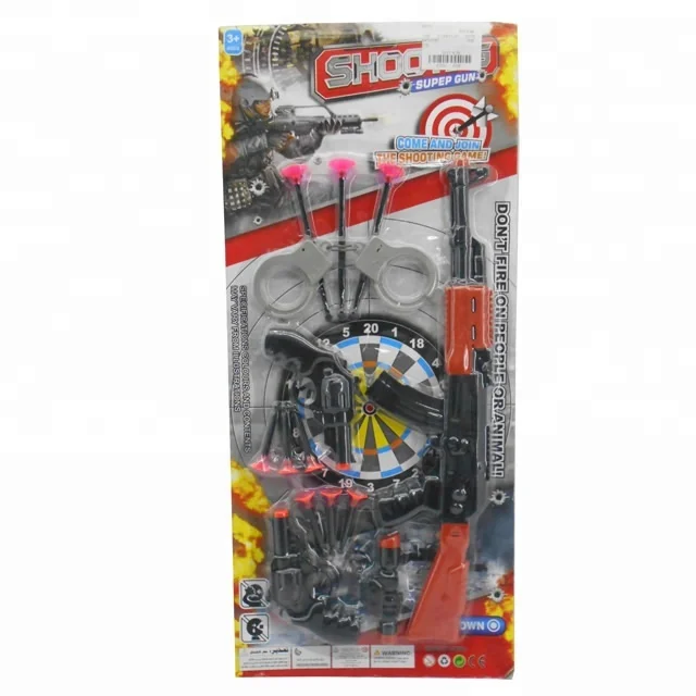 Plastic soft dart gun/police play set toys /boys toy for kids