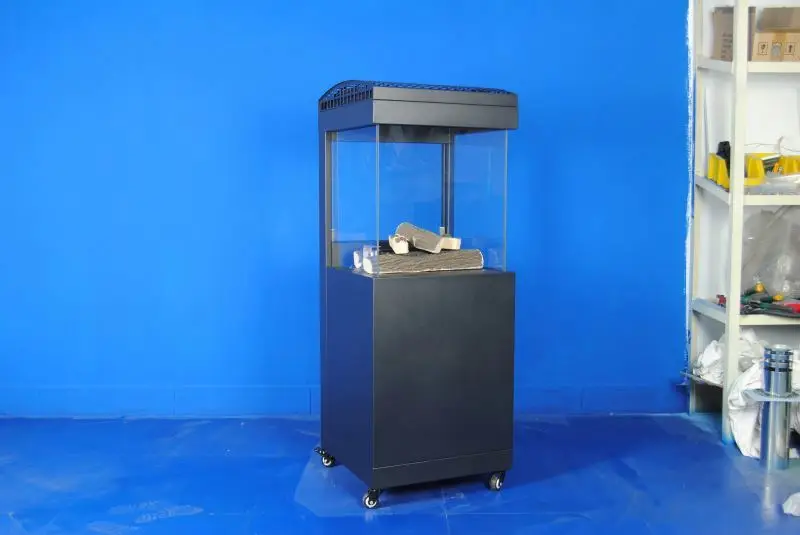 
Garden Terrace Glass Tube Flame Pyramid Outdoor Patio Gas Heater 