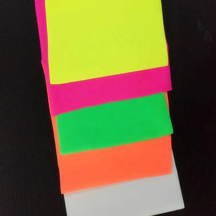 Six Colors Available Sew on Stretchable Glow in The Dark Spandex Fabric for Clothing