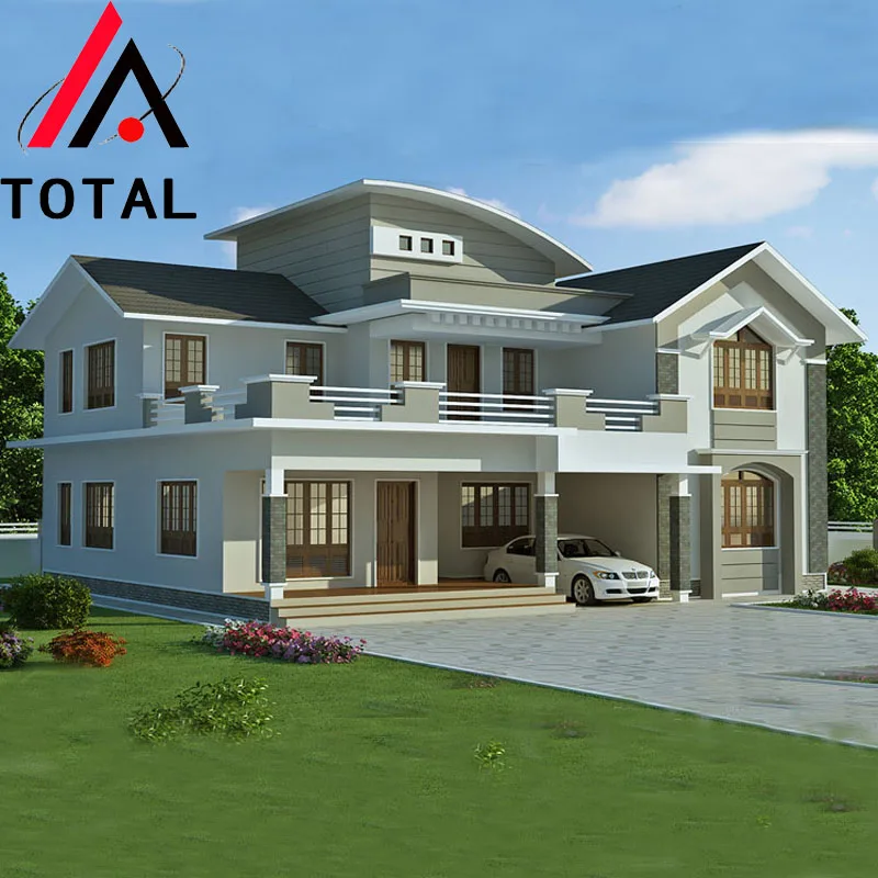 Prefab building steel structure luxury light steel frame villa