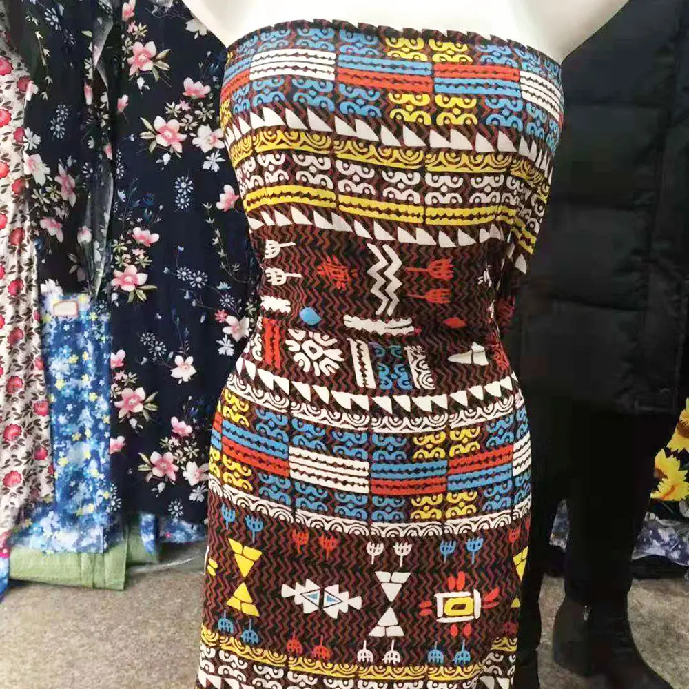 fashion factory price challis elephant print rayon fabric for dress