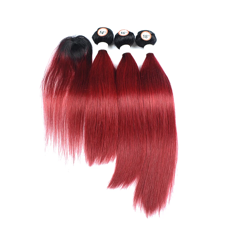 
Newest Hair Products for 2018 Ombre Human Hair Bundles With Hair Whorl 1.5 Inch Round Top Lace Closure from China Supplier 