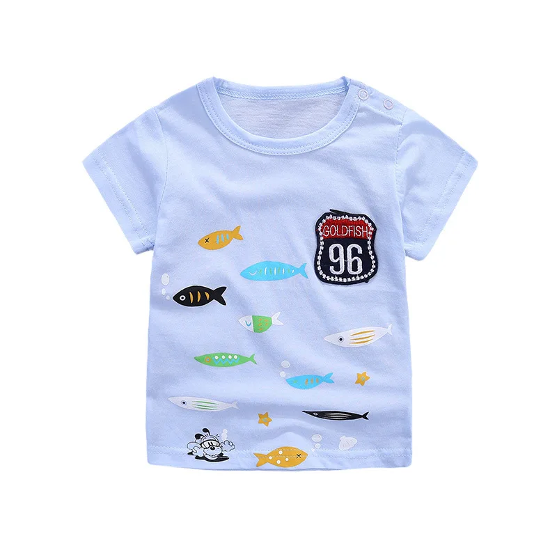 
fashion little children with print short sleeve kids christmas tshirts Malaysia Philippines suits baby clothes shirt 