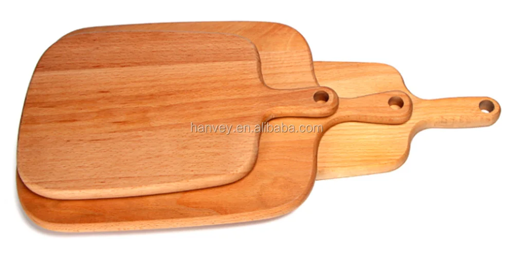Factory price wholesale cheap Eco-Friendly custom bamboo wooden Baking Bread Serving Paddle pizza cutting board with handle