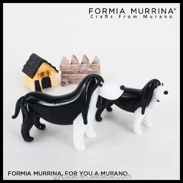 Wholesale fantasy gift set handmade custom small dog glass figurines