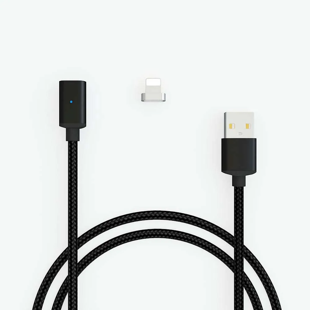 Hot Amazon Light Micro Type C Multi 3 in 1 Nylon Braided Automatic Adsorption Magnetic USB Charging Data Cable for Cell Phones