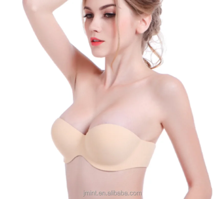 Спандекс половина чашки без бретелек самоклеящийся обнаженный зрелый красивый Собранный грудной силикон цельный свободный невидимый бюстгальтер
