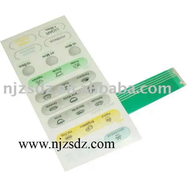 flat non-tactile membrane switch( Used in microwave oven)Good quality Good service  low price